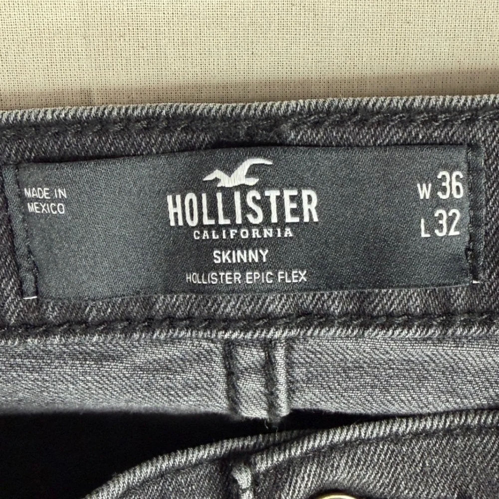 Hollister Men's Skinny Jeans size 36X32 Black